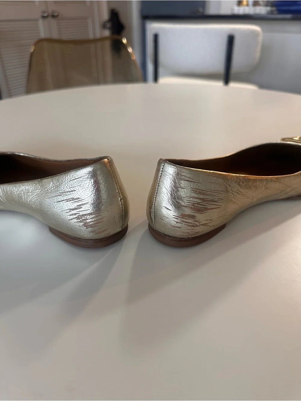 Tory Burch metallic silver